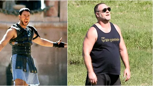 FOTO Russell Crowe nu mai e deloc „Gladiator”. Cum arată acum cunoscutul actor