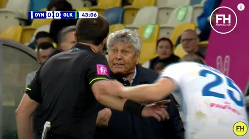 Mircea Lucescu, criză de nervi la meciul Dinamo Kiev - Oleksandria 1-0. Ce l-a deranjat pe „Il Luce” | VIDEO