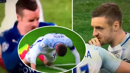 Vardy are cele mai NEBUNE reacții după ratări! VIDEO Pumnii dați în Liga Campionilor sunt 