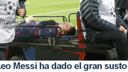 Seara în care toată Spania a înmărmurit!** 85, minutul care va rămâne semnat cu negru pentru Messi: "Spaimă!" Ce scriu spaniolii după accidentarea șoc