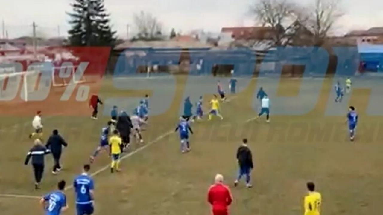 Măcel între juniori Under 19: bătaie ca-n filme între fotbaliștii de la Domnești și Voința Buftea! Imaginile îngrozitoare care arată unde e de fapt nivelul sportului juvenil în România | VIDEO