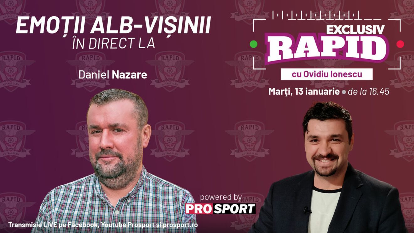 Rapid a încheiat cantonamentul, iar noi ne vedem azi la "EXCLUSIV RAPID", în direct pe YouTube - ProSport, de la ora 16:45