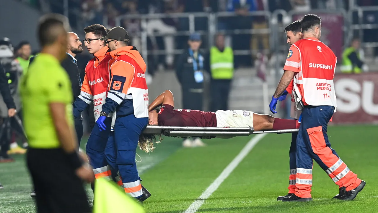 Pierdere extrem de importantă pentru Rapid, după meciul cu FC Botoșani! Unul dintre cei mai apreciați jucători din Giulești a plecat în cârje de la stadion