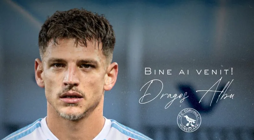 Dragoș Albu a semnat cu Corvinul după ce n-a mai ajuns în Italia! Fostul jucător al FC Hermannstadt revine în SuperLigă, de unde în ultimii ani a retrogradat și cu FCU Craiova și Gloria Buzău