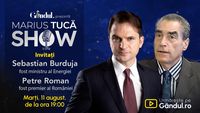 Marius Tucă Show începe marți, 11 august, de la ora 19.00, live pe Gândul. Invitat: Petre Roman, Sebastian Burduja