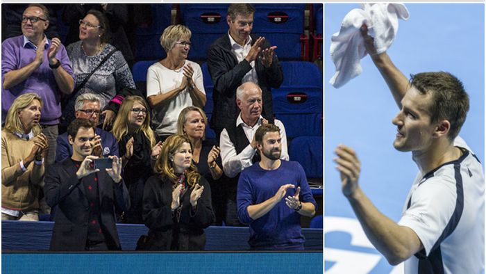 FOTO REPORTAJ | Când 'cel mai mare al tuturor timpurilor'' ți-e cel mai bun prieten: Marco s-a retras, iar Roger a fost fan, pentru o zi. Momente emoționante pentru Chiudinelli, care a spus 'adio, tenis'', la el acasă
