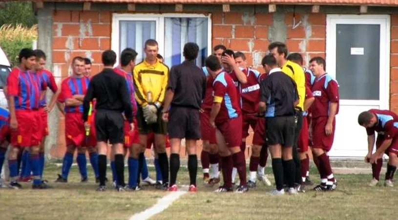 Arbitru călcat în picioare la Băleni!