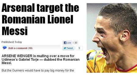 Ce nebunie! Torje, pe lista lui Arsenal!** Fanii către Wenger: "Dă-l pe Arshavin la schimb!"