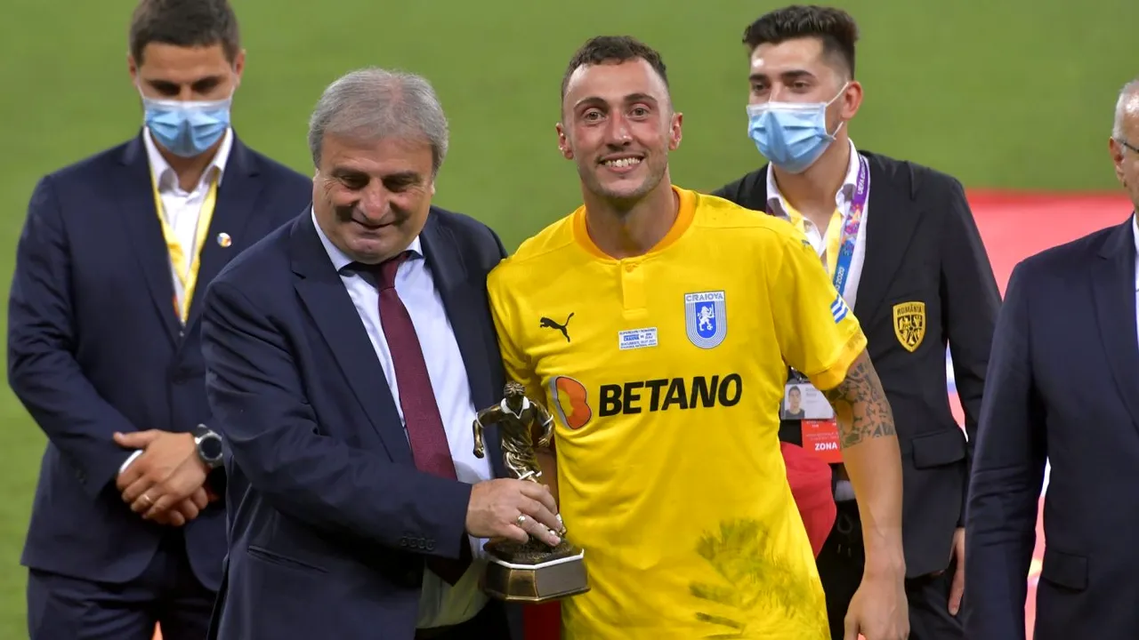 „Mă simt și puțin român! Știam că o să câștigăm!”. Mirko Pigliacelli, exuberant după ce Universitatea Craiova a câștigat Supercupa României