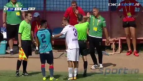 Emil Săndoi și-a aflat sancțiunea** după ce la meciul cu Chindia a intrat pe teren să faulteze un jucător advers