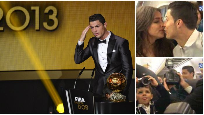 VIDEO - Dacă la decernarea "Balonului de Aur" a plâns, în avion a fost "dezmăț". Imagini de colecție cu Ronaldo  