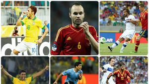 Neymar, Iniesta, Pirlo, Paulinho, Luis Suarez și Sergio Ramos, nominalizați la Golden Ball 