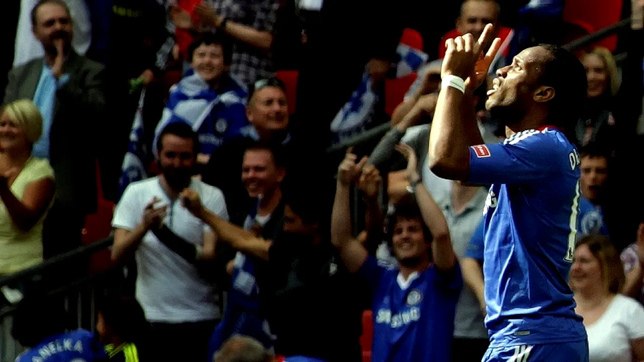 VIDEO Gol de senzație Drogba! Chelsea, la prima 'dublă' din istorie!