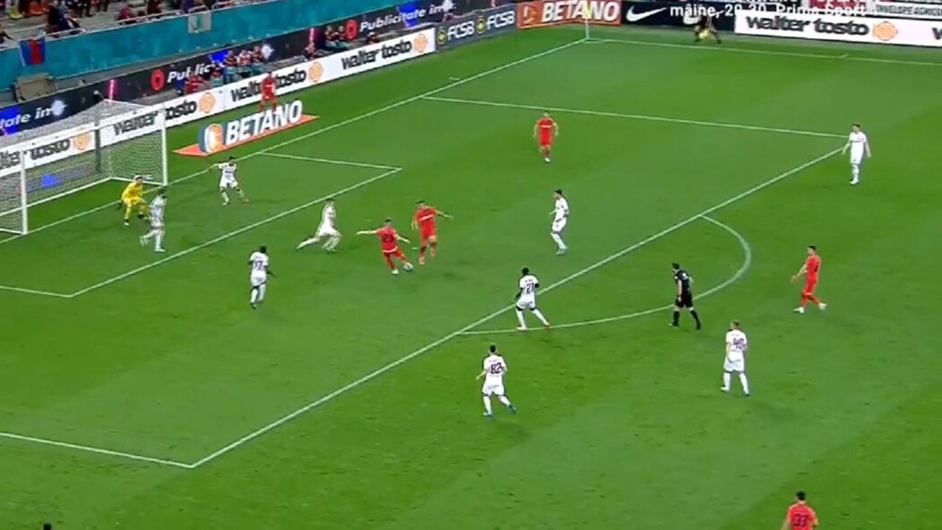 Ovidiu Popescu a ratat șansa de a fi din nou eroul lui Gigi Becali! Ratare monumentală în prima repriză din FCSB - CFR Cluj! | VIDEO