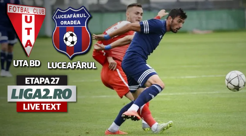 UTA n-a strălucit cu Luceafărul și a râs zadarnic de egalul Brașovului.** Barele lui Andor îi țin pe arădeni în afara locurilor promovabile