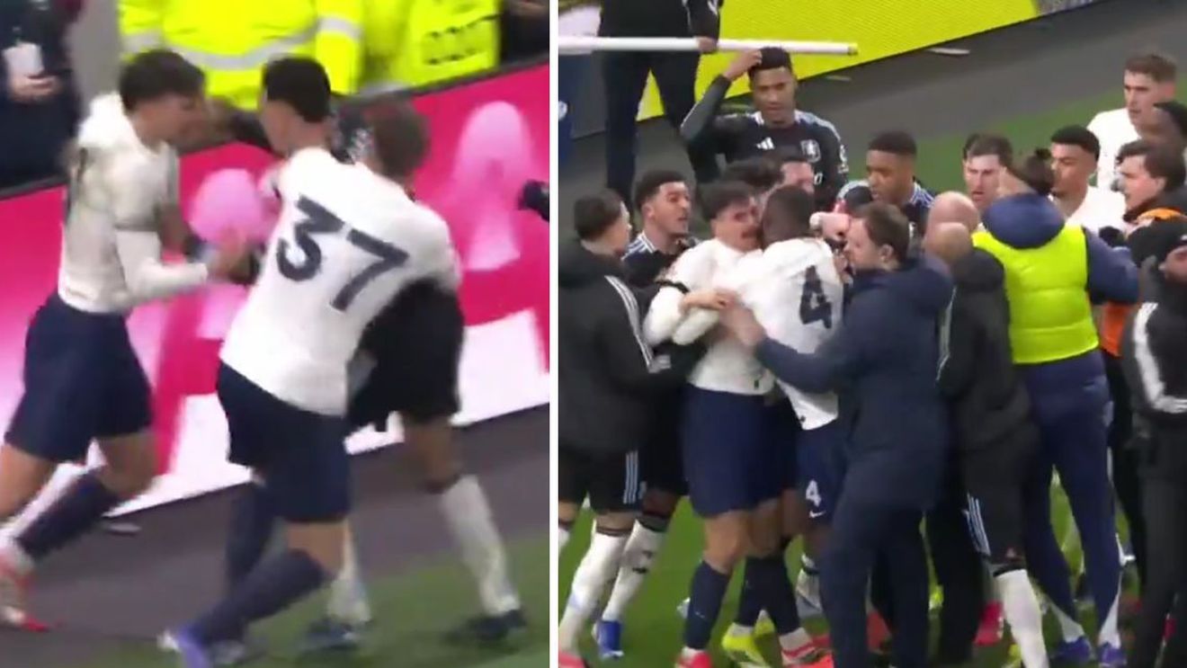 VIDEO Radu Drăgușin, implicat în bătaia din Tottenham – Aston Villa! Românul a intrat pe teren să oprească scandalul