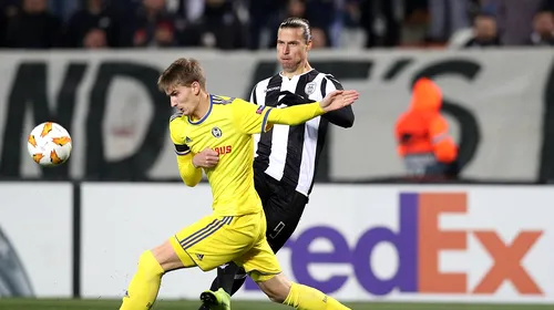 PAOK e KO! Echipa lui Răzvan <i class='ep-highlight'>Lucescu</i>, spulberată de BATE Borisov! PAOK pierde acasă cu 3-1 și iese rușinos din grupele Europa League