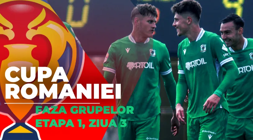 Cupa României, faza grupelor | CSC Dumbrăvița a primit tot patru goluri de la Rapid, Concordia Chiajna a pierdut cu FC Hermannstadt fiind văduvită de arbitri de cel puțin un gol
