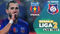 Steaua – FC Bihor se joacă de la ora 19:00. Bucureștenii au pierdut la Oradea, la scor, în sezonul regular al Ligii 2