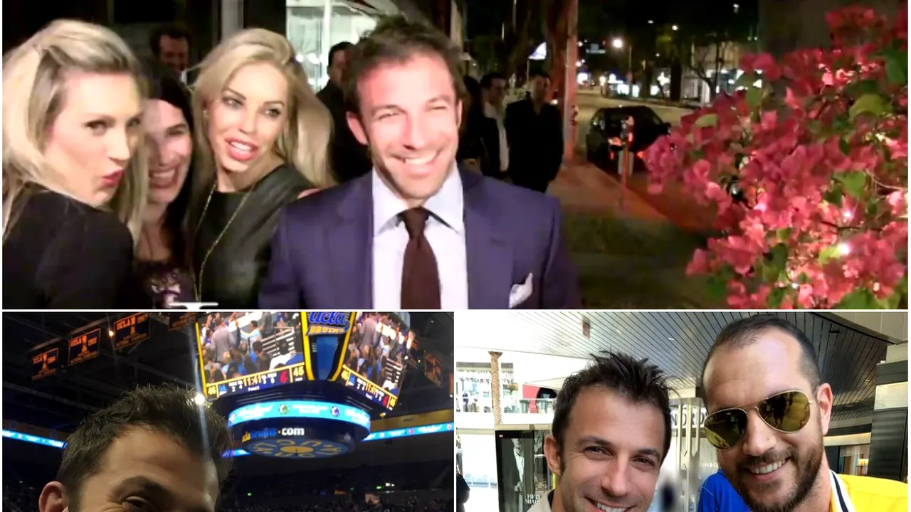 Del Piero, surprins de paparazzi în Los Angeles alături de trei domnișoare. 