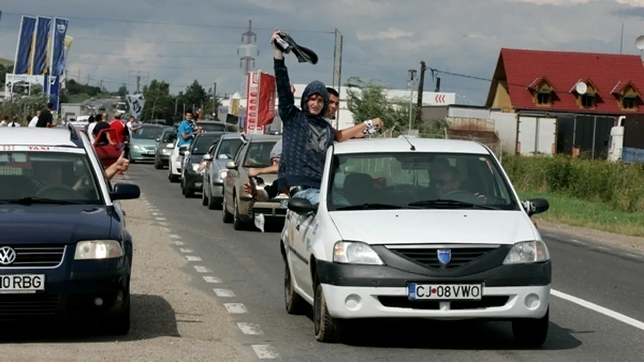 S-au duelat în trafic! Două mașini s-au tamponat în drumul spre Alba Iulia!
