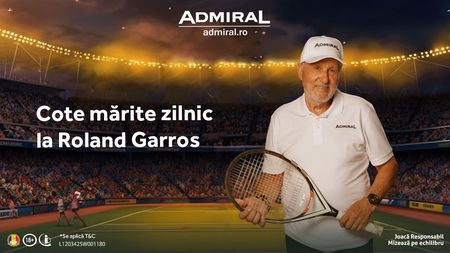 ADVERTORIAL | Pe admiral.ro ai cele mai bune cote la Grand Slam-ul Roland Garros!