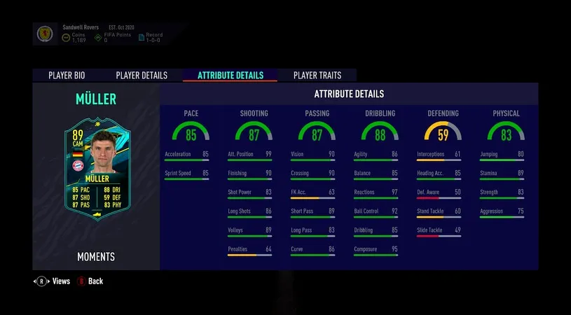 Flashback Thomas Muller în FIFA 21 | Cerințe SBC, recompense, data de expirare și ultimele informații despre cardul mijlocașului