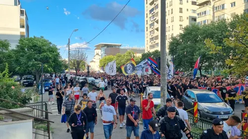 Spectacol pe străzile din București! Mii de ultrași se îndreaptă, în corteo, spre stadionul Ghencea pentru meciul FCSB - CFR Cluj | VIDEO