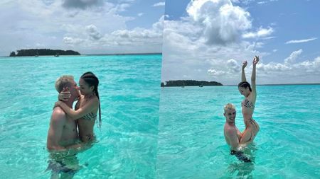 Portarul FCSB îi dă peste nas lui Gigi Becali. Imagini fierbinți cu iubita într-o destinație exotică. FOTO