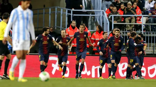 Finala din semifinalele Cupei!** BarÃ§a a învins-o cu 4-2 pe Malaga și va juca în următorul act cu rivala Real Madrid
