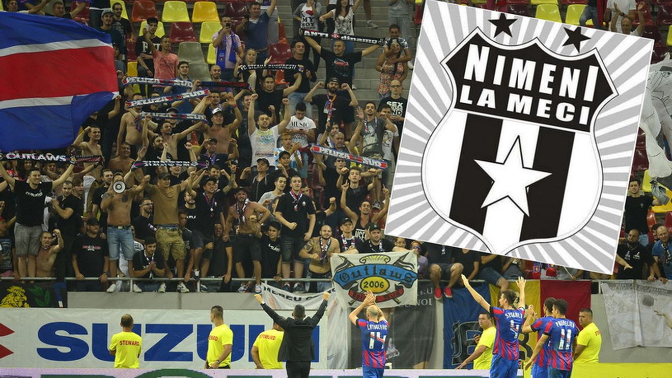 "Nimeni la meci", un boicot al ultrașilor din Ghencea. "Toți cei care iubiți Steaua, să vă puneți poza asta la profil", e mesajul lor