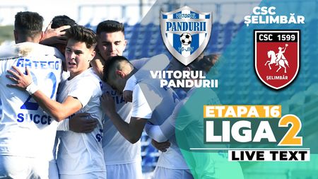 CSC Șelimbăr câștigă întâlnirea cu Viitorul Pandurii și este prima echipă calificată matematic în play-off în acest sezon. Toate golurile, înscrise în repriza a doua