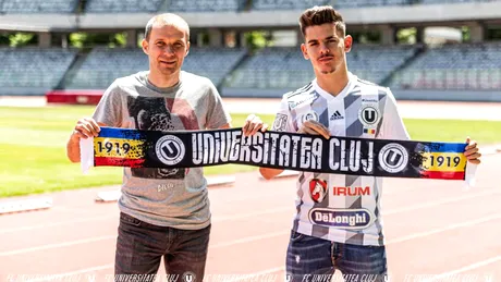 A cincea achiziție a Universității Cluj, un jucător ”under” care a contribuit din plin la menținerea Unirii Slobozia în Liga 2. Mama sa i-a povestit despre ”Șepcile roșii”: ”Echipa are o galerie de Champions League”