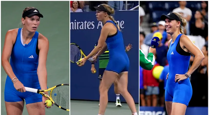 Caroline Wozniacki, echipament mult prea îndrăzneț la US Open! Daneza a șocat asistența, dar a câștigat primul meci după trei ani în turneele de Grand Slam | FOTO
