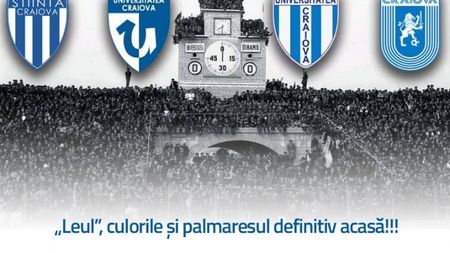 CS U Craiova își schimbă numele! Cum se va numi din sezonul următor