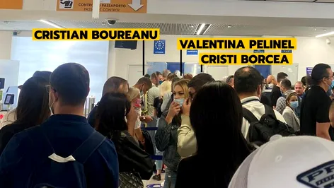 Imagini fabuloase: întâlnire-șoc a „triunghiului” Cristi Borcea – Valentina Pelinel – Cristi Boureanu! Au dat nas în nas în aeroport | FOTO