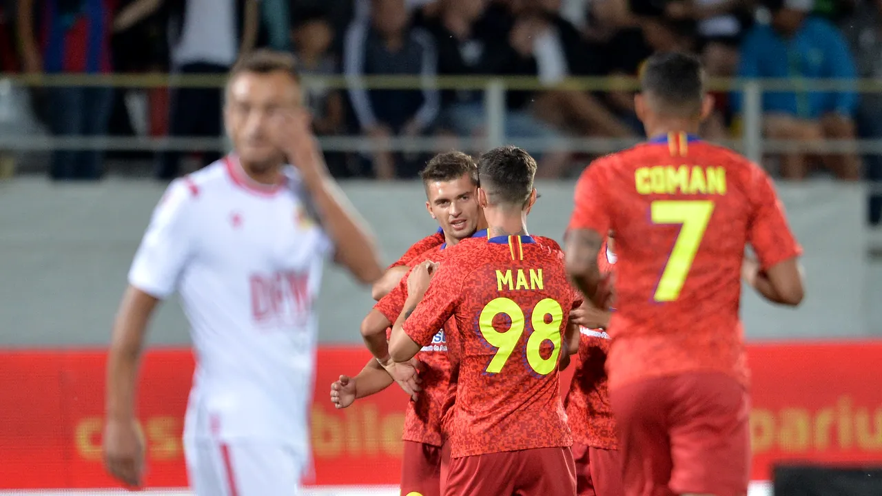 FCSB  - Milsami Orhei. Tănase, după ce a marcat de două ori în fața moldovenilor: 