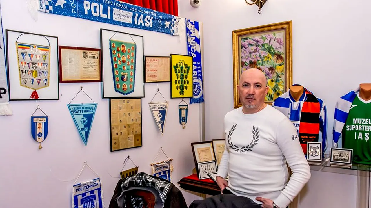 SPECIAL | Un suporter fanatic al Politehnicii Iași și-a tatuat pe braț tribuna oficială din Copou și stemele echipei iubite. „Dacă luăm Cupa, mi-o tatuez și pe aia”