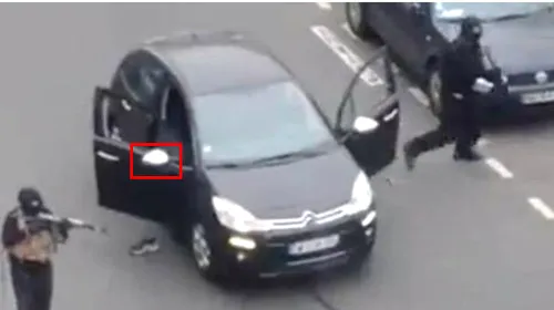 Teoria conspirației. Ziariștii francezi susțin că mașina folosită de teroriștii de la Charlie Hebdo este diferită față cea capturată de poliție după ce au abandonat-o. FOTO | Ce spun imaginile