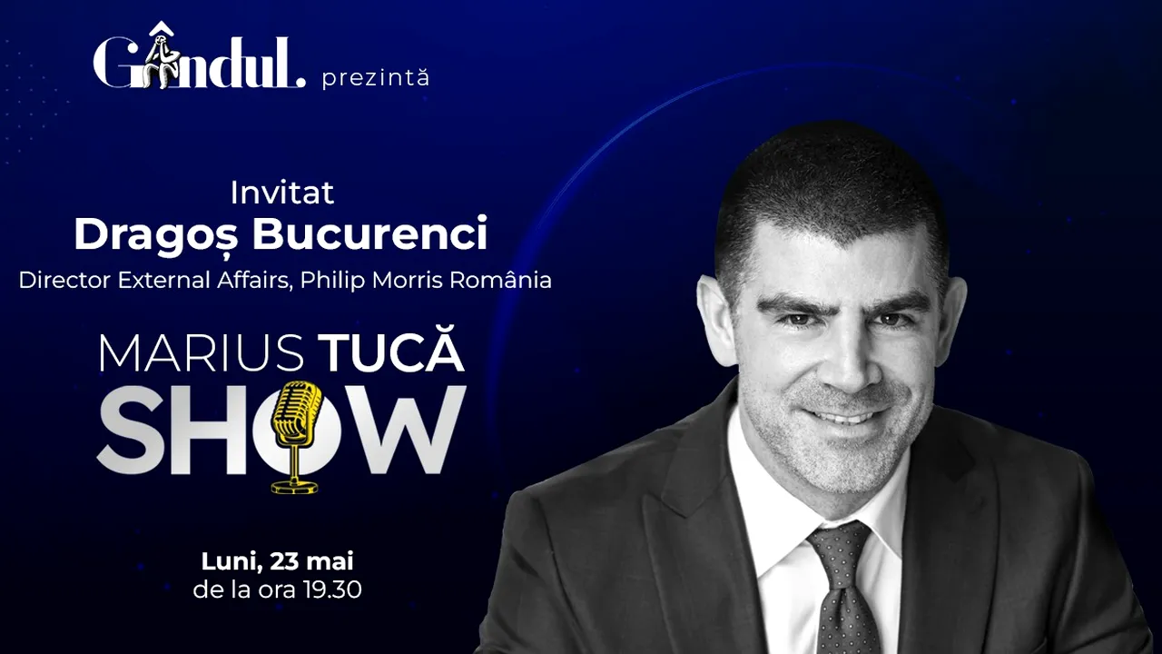 Marius Tucă Show începe luni, 23 mai, de la ora 19.30, live pe gandul.ro