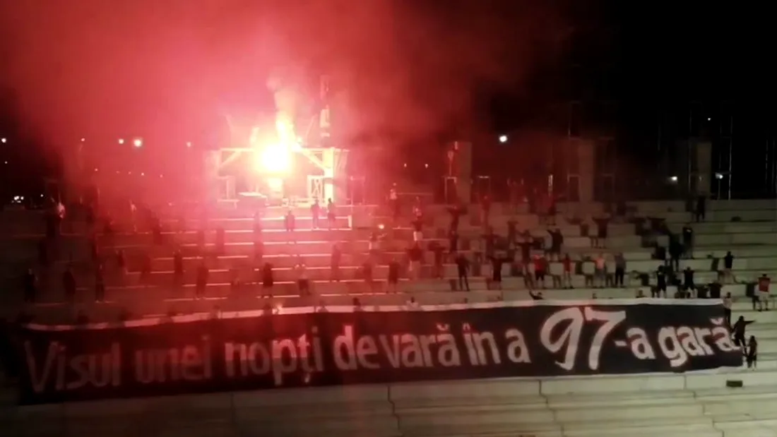 Rapid 97! VIDEO | Suporterii echipei giuleștene au mers, în miezul nopții, la stadionul aflat în construcție, unde au dat start aniversării a 97 de ani a clubului. Surprizele pregătite de Rapid