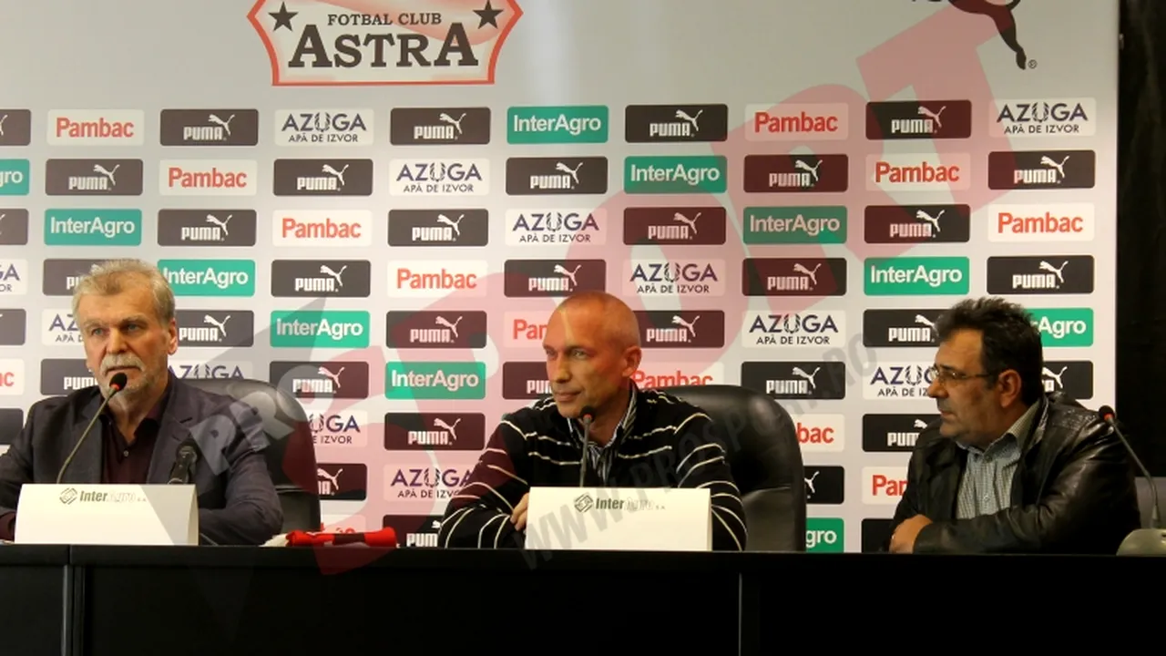 Ioan Andone, despre instalarea lui Protasov la Astra: 