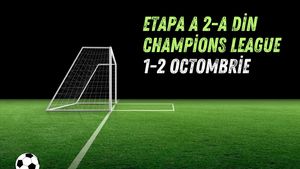 Etapa a 2-a din Champions League este programată pe 1-2 octombrie (P)
