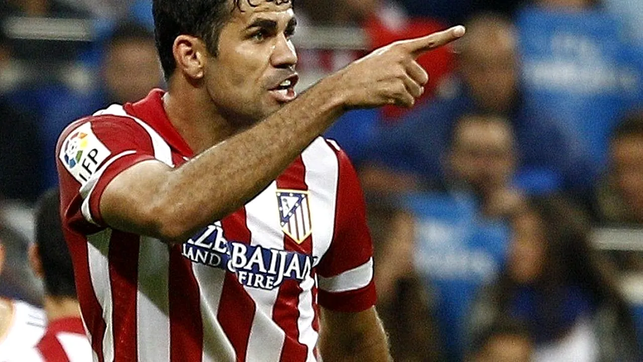 Dubla lui Diego Costa a dus-o pe Atletico Madrid pe primul loc în Primera Division