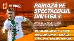 Maraton de fotbal pe Betano în Liga 3! Pariază pe toate duelurile celui de-al treilea eșalon