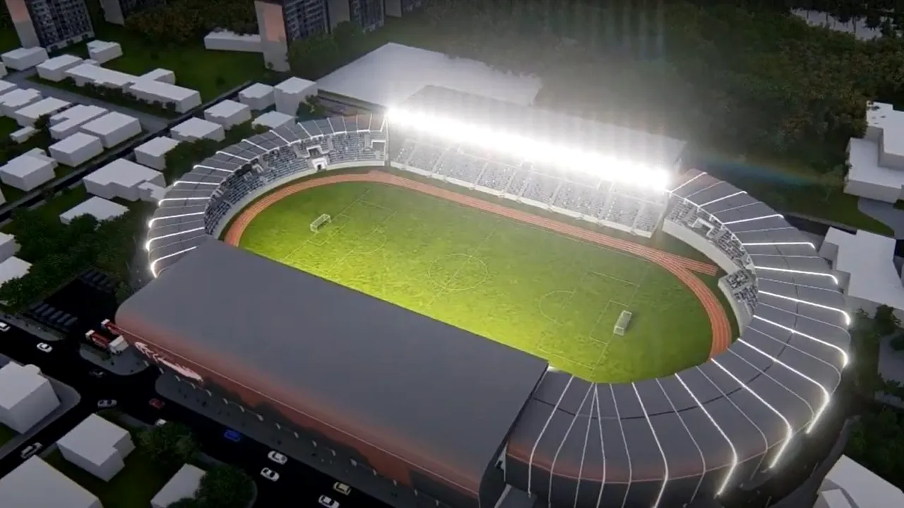 Video  Impresionant. Cum va arăta stadionul din Sibiu când va fi gata.  Imaginile sunt spectaculoase