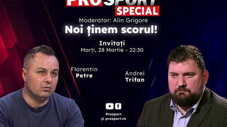 Comentăm împreună la ProSport Special meciul România - Belarus din preliminariile EURO 2024 alături de Florentin Petre și Andrei Trifan