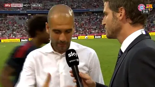 VIDEO: Guardiola, scos din sărite de un jurnalist: 