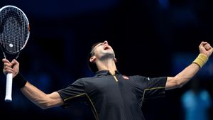 Djokovic e "Regele" pe 2014. Sârbul l-a învins pe Berdych, la Turneul Campionilor, și și-a asigurat locul 1 la finalul anului