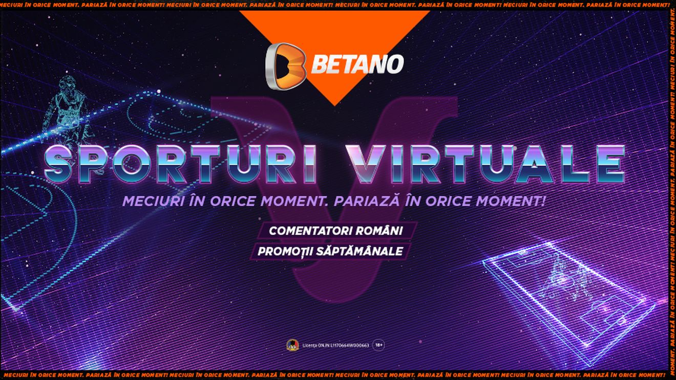 "V" de la Virtuale. Ce sunt Sporturile Virtuale de pe Betano, cum le joci și ce trebuie să știi despre ele